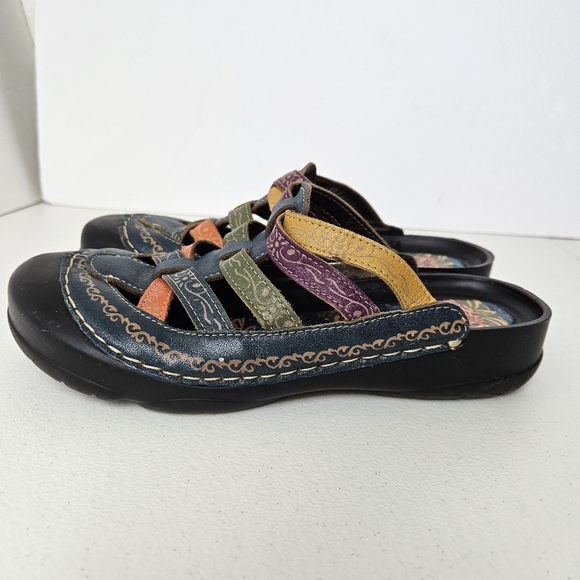 Elite By Corkys Rock Colorful Leather Slip On Shoes 7 - Picture 5 of 10